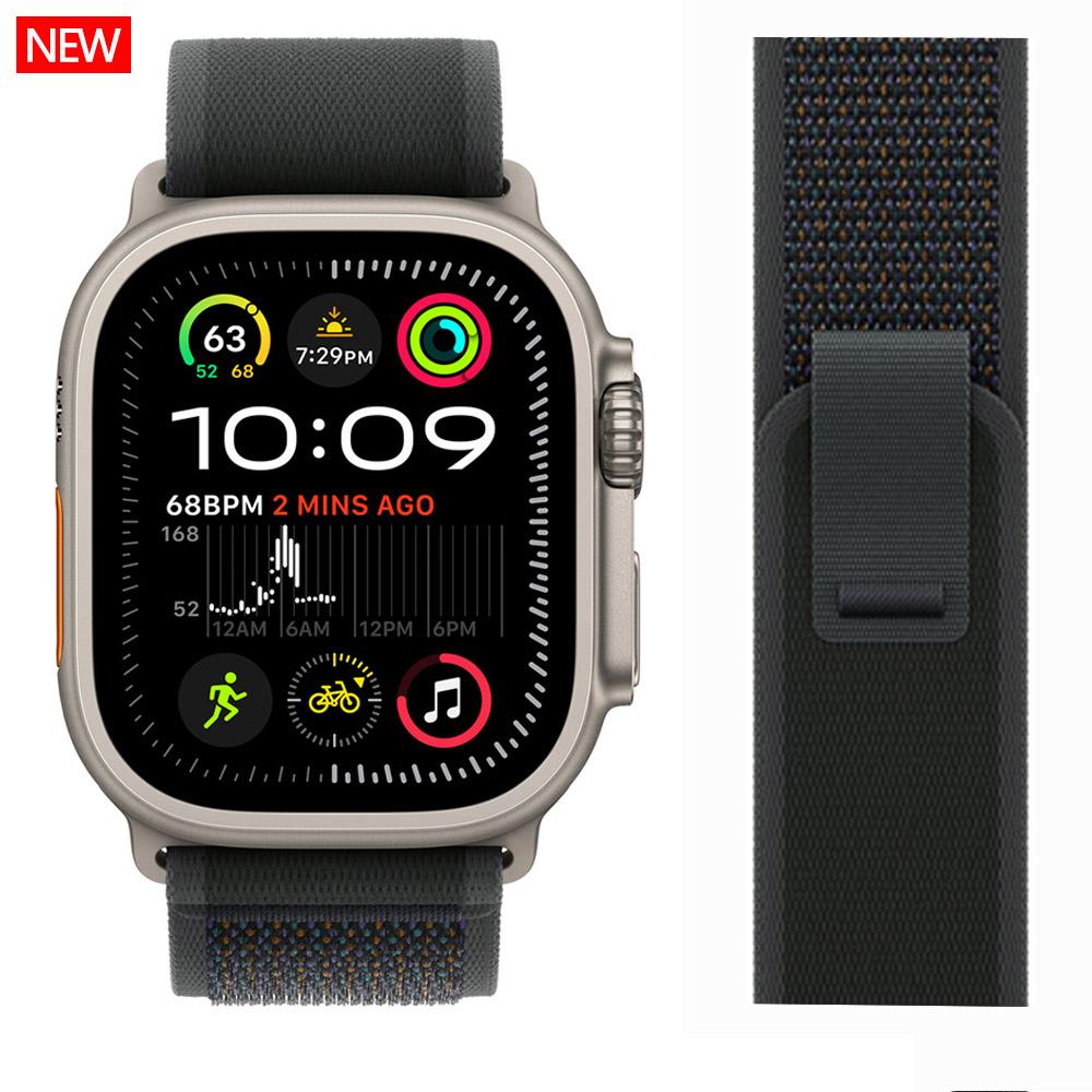 

НОВИЙ Trail loop для ремінців Apple Watch 44 мм Ultra 2 Ремінець 49 мм 45 мм 38/40/41 мм Чорний роз єм iwatch серії 9876543 SE10 42/46 мм S10-46 42 44 45 49mm