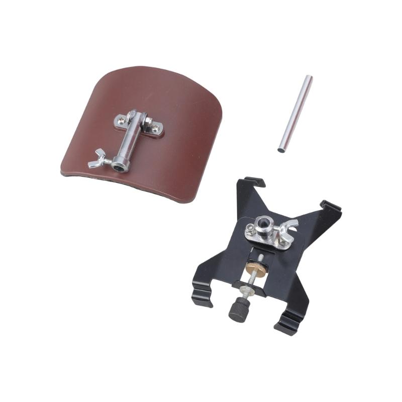 

Professional Anti Vibration Guitar Support Adjustable Clamp Nonslip Base Metal Texture Present for Classical Player