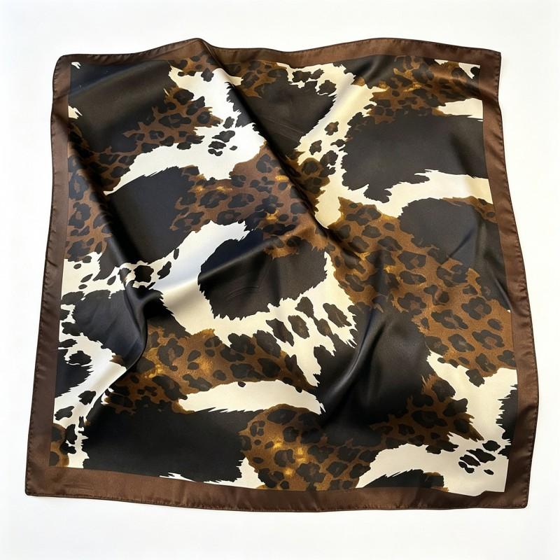 70x70cm Nylon Square Scarf Women Vintage Print Lightweight Accessory Office Casual Hair Styling