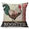 Rural Cock Retro Oil Painting Cushion Cover Nordic Chicken Poster Sofa Decoration Cotton Linen Square Throw Pillow Case Cojines