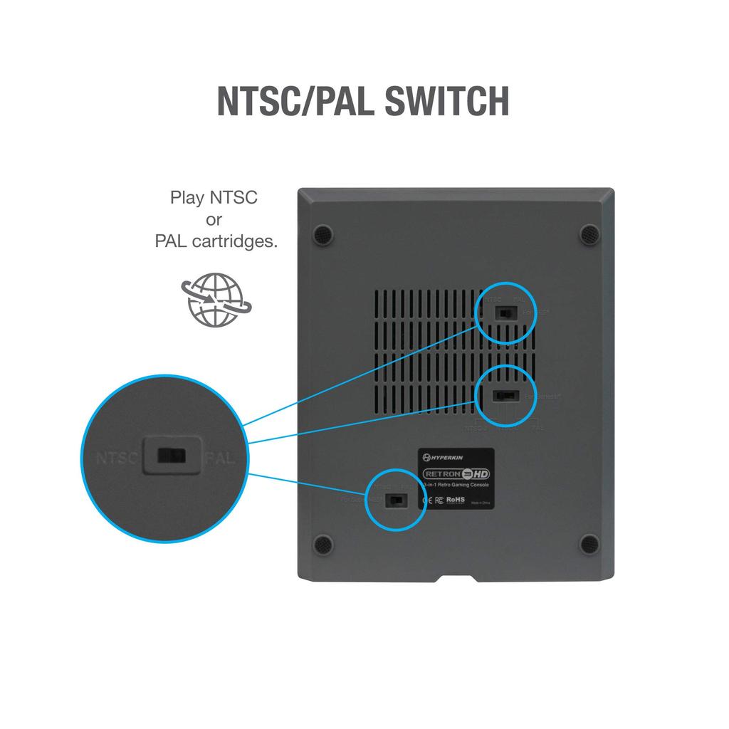 Hyperkin RetroN 3 HD (M03888-SB) 3-in-1 Retro Gaming Console with 720p HDMI for NES, Super Famicom/Super NES, and Genesis/Mega Drive (Space Black)
