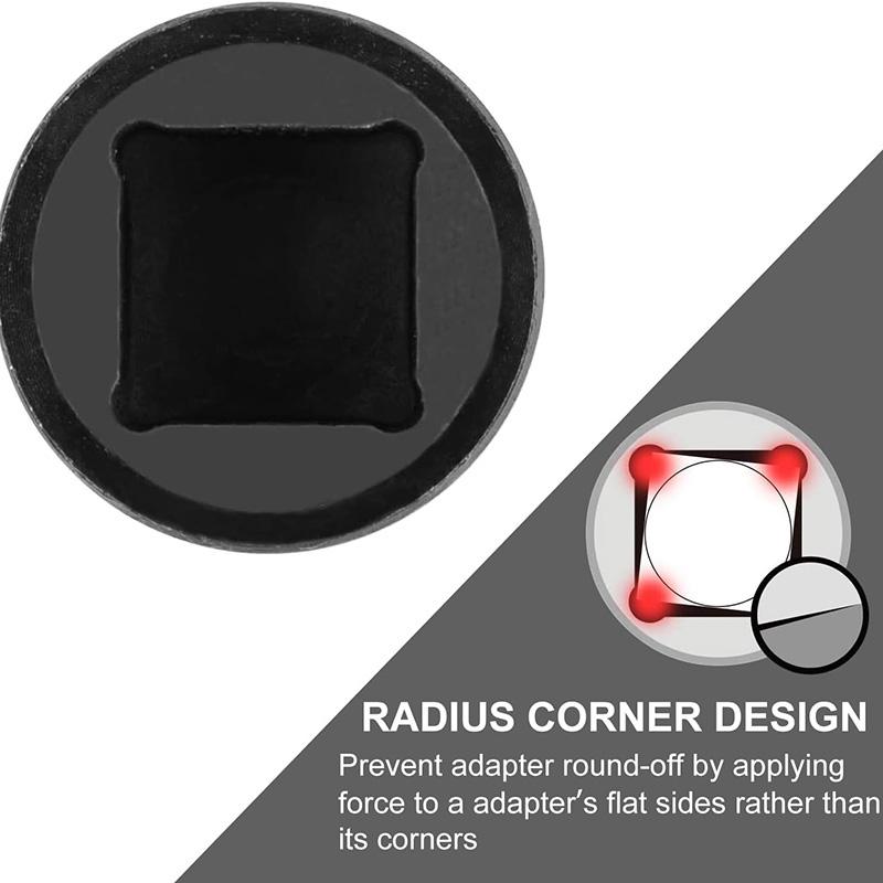 8-teiliger Schlagschrauber-Steckschlüssel-Adapter und Reduzierstück-Satz. Antriebssteckschlüssel-Adapter-Satz mit robustem Koffer für Schlagschrauber-Umbauten