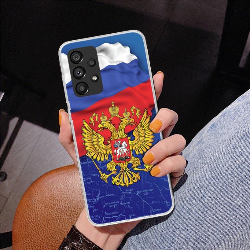 Russia Russian Flags Emblem Phnoe Case for Samsung Galaxy A17 A37 A57 A16 A26 A36 A56 A15 A14 A13 A55 A54 A53 A35 A34 A33 A25 A2