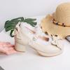 Leyana Lolita Tea Party Shoes Japanese Bow Thick Heel Round Head Student Shoes Maid Cos Princess Single Shoes Women