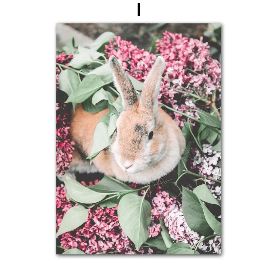 Wielkanoc Wiosna Różowy Sakura Farmhouse Świeży Kwiat Romantyczne Plakaty Malarstwo Płótno Sztuka Ścienna Obrazy Do Salonu Wystrój Domu