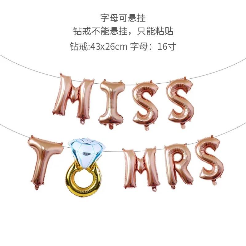 16Inch Bride To Be Balloon Wedding Decorations Rose Gold Silver Bride Letters Foil Ballon Bridal Shower Bachelor Party Supplies