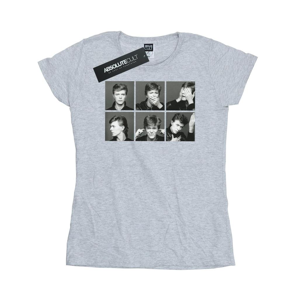 David Bowie Womens/Ladies Photo Collage Cotton T-Shirt