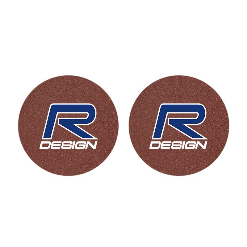 2Pcs Suede Car Coaster Mat Anti-slip Water Cup Pad For Volvo Rdesign XC90 V90 V60 XC60 XC40 V40 EC40 EX40 S60 S90 S80 V70 EX90