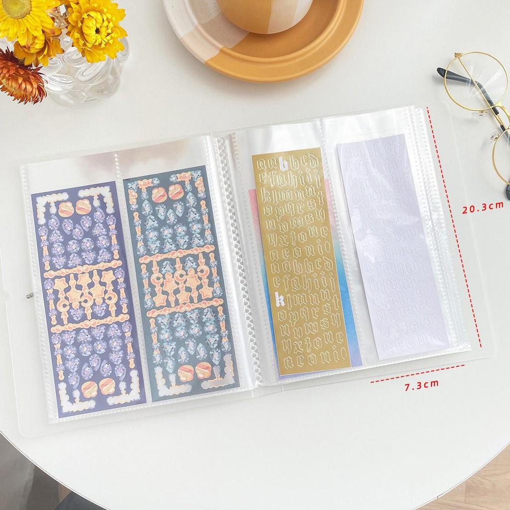 A6 Planner Sticker & Memo Holder Album - Large Capacity Organizer for Cards, Tickets, Invoices, & Illustrations.