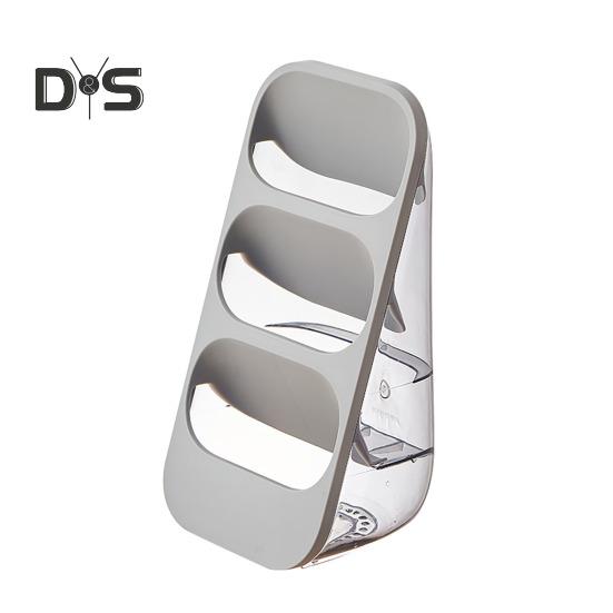 

Многоуровневый органайзер для кистей для макияжа, настольный органайзер, большая вместимость, 3-слойный дизайн, органайзер для ванной комнаты серый