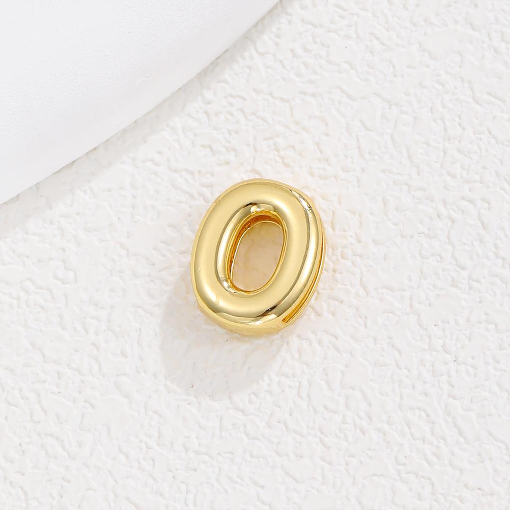 Delicate Chunky Balloon Bubble DIY Initial Letter Pendant Necklace for Women Men Stainless Steel Gold Plated Necklaces