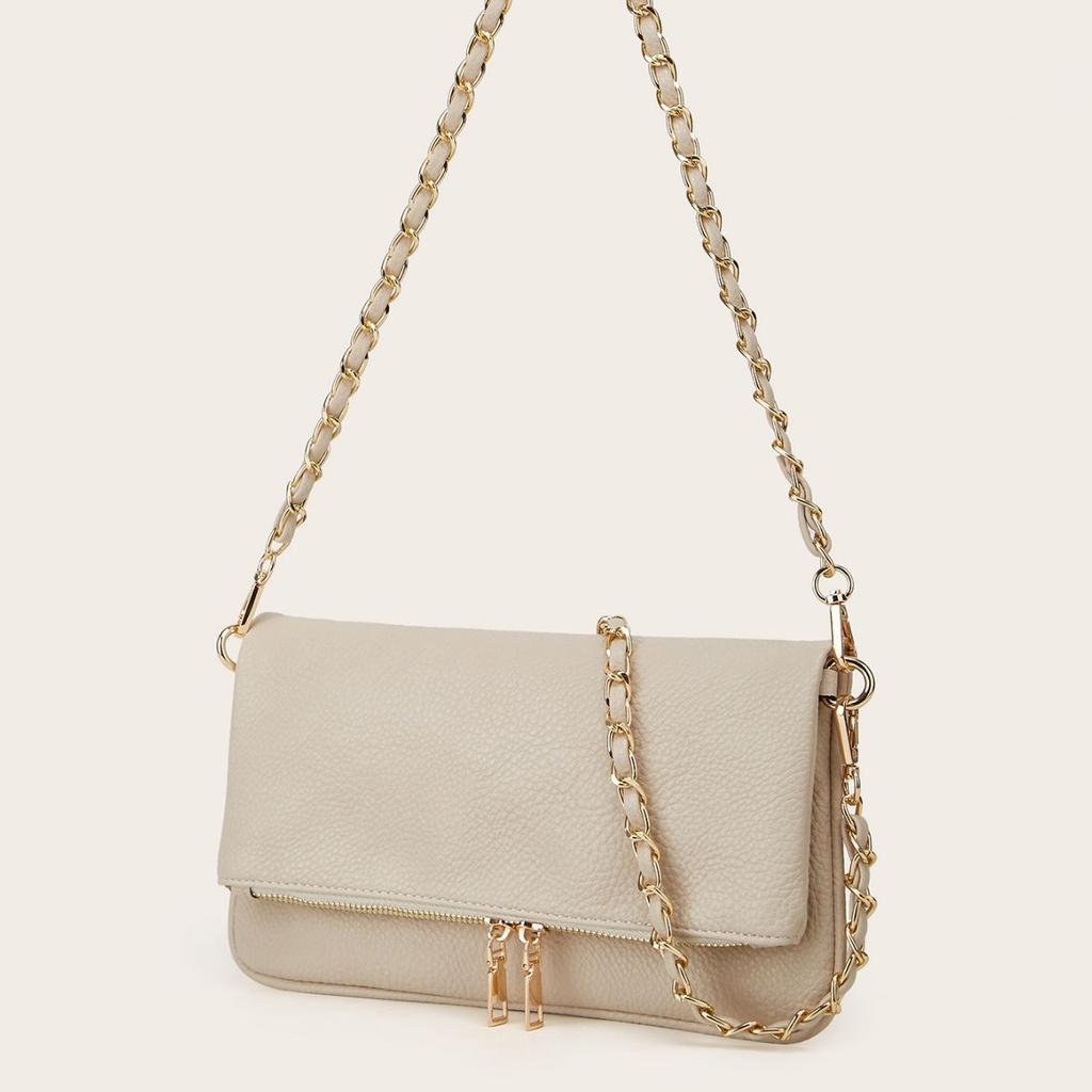 IELGY Lychee Pattern Underarm Chain Small Bag Simple Fashion Small Square Bag One Shoulder Diagonal