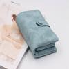 Women Wallet Nubuck Leather Short Wallets Lady 3 Fold Multi-Card Holder High Quality Lady Wallets Purse Case