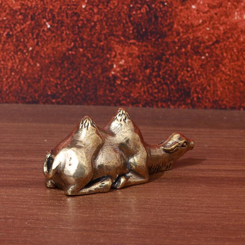Pure Copper Camel Office Pen Holder Home Decoration Living Room Figurines Miniatures Table Decor Tea Pet Crafts Gift