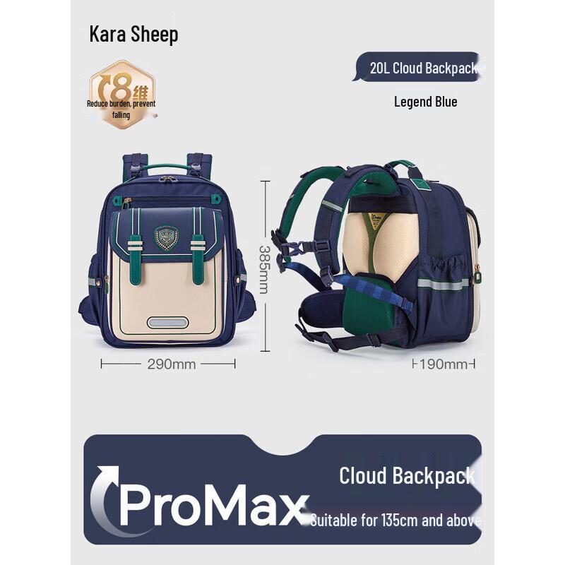 Kalayoo Cloud ProMax Ergonomic Anti-Sagging Kids School Backpack Upper Primary School Grade