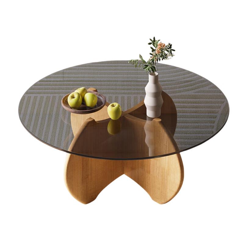 Dunzhu Tempered Glass Coffee Table Set