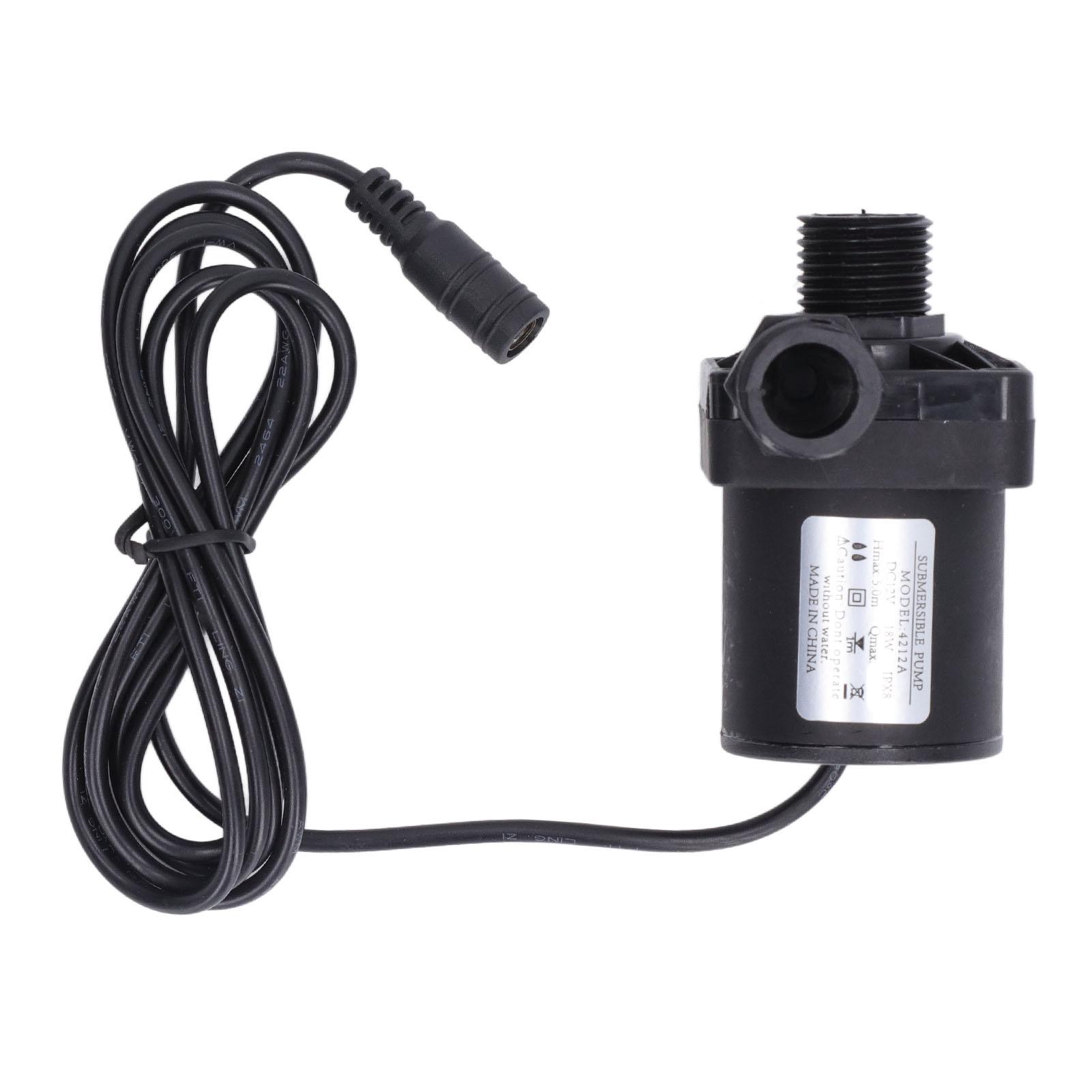 

Small Submersible Pump Safe Stable Performance Power Saving Quiet Fountain Water Pump DC12V 20W 800L h