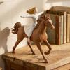 Horse Statue Decor Resin Cute Animal Figurines Handmade Girl Riding Horse Figurines for Living Room Bedroom Shelf Decor Ornament