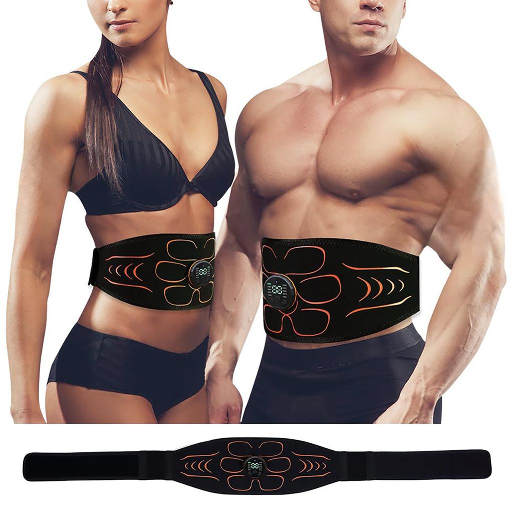 ABS Stimulator EMS Abdominal Muscle Trainer Body Waist Slimming Belt Weight Lose Muscle Toner Fitness Equiment USB Recharge