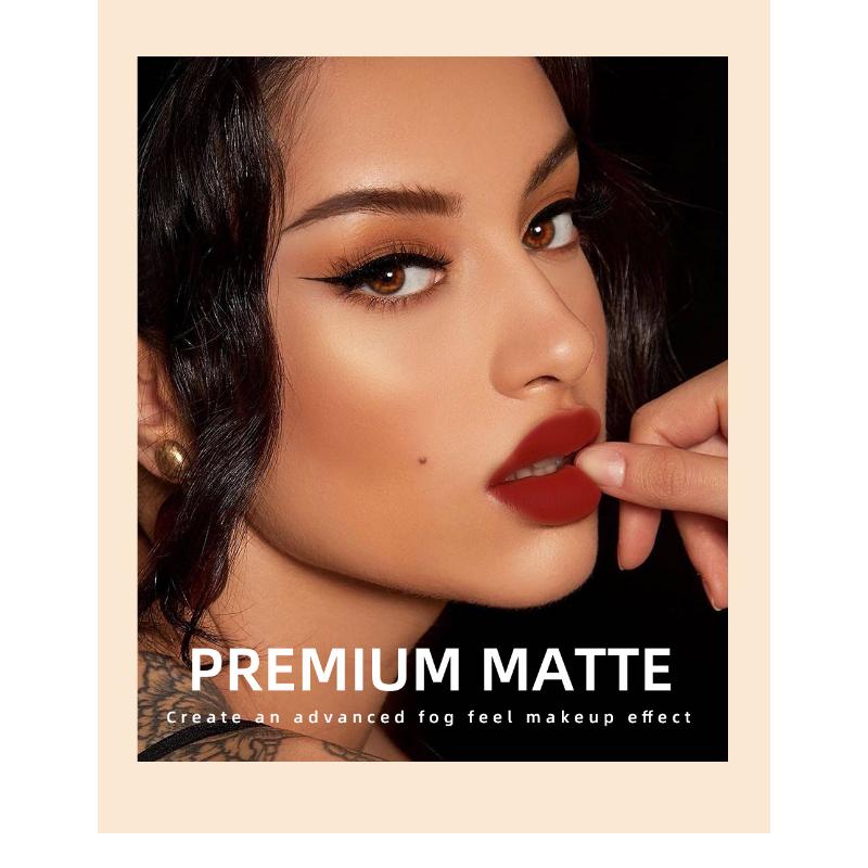 QiBest Non-Stick Lip Glaze Matte Matte Liquid Lipstick Non-Fading Lip Gloss