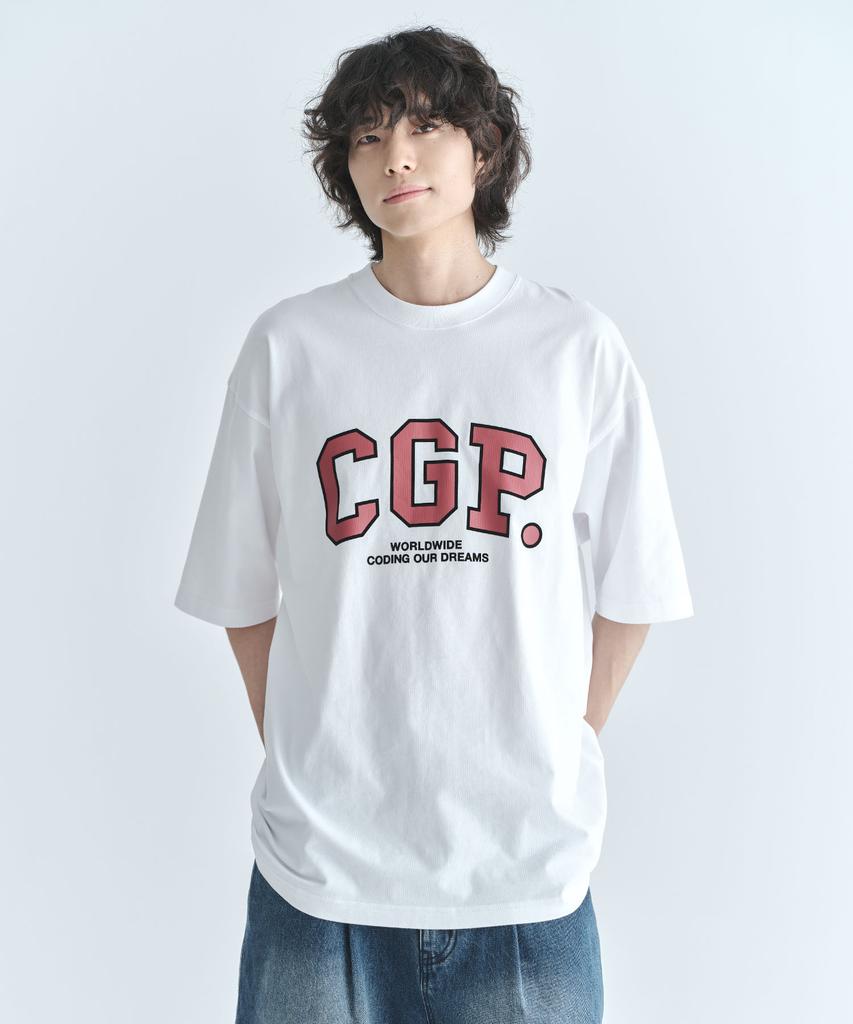 CGP Big Oversized Cgp Arch Logo Short Sleeve T-Shirt - White