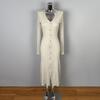 Elegant Slim-Fit Long-Sleeve Korean Knit Dress for Women