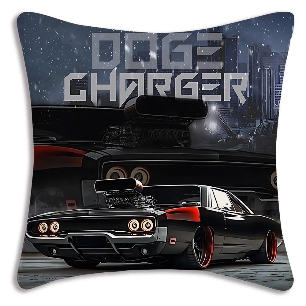 Fast And F-Furious MOVIEs Pillow Covers Cartoon Sofa Decorative Home Double-sided Printing Short Plush Cute Cushion Cover