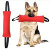 Langlebiges Hundezerrspielzeug für aggressive Kauer Interaktives Tauzieh-Trainingsspielzeug mit 2 weichen Griffen