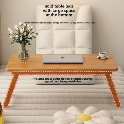 Foldable Tatami Coffee Table - Japanese Style Low Table for Bay Window & Living Room, Portable Bed Tea Table, Table Basse