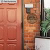 2D Flat Aluminum Whiskey Bar Sign for Home Bar Decor - Rustic Round Metal Plaque - Vintage Man Cave Accessories & Wall Art for Garage, Basement
