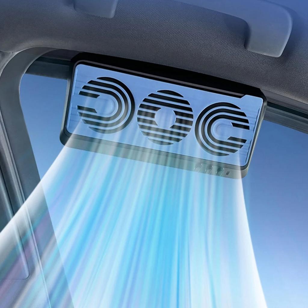 Portable Solar Powered Auto SUV Cooling Exhaust Fan 3 Fans for Efficient Air Circulation and Comfort Temperature Control