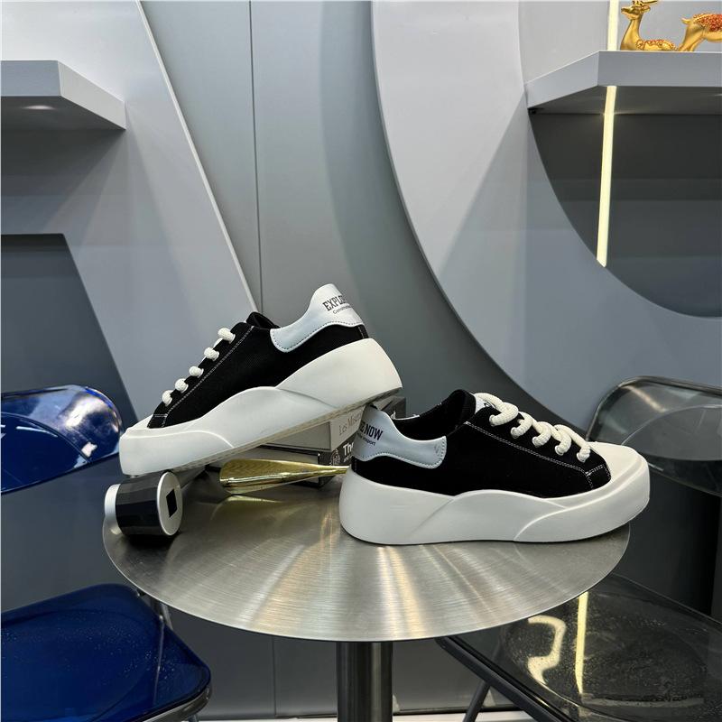 Thick-soled solid color trendy shoes spring and summer new casual shoes lace-up ms