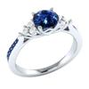 Genuine Natural Sri Lanka Sapphire S925 Silver Ring Birthstone Engagement Design Ring Ladies Blue Gemstone Fashion Ring
