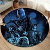 fridaythe13th Round Area Rug,Carpet Rug for Living Room Bedroom Sofa Playroom Decor,Non-slip Floor Mat