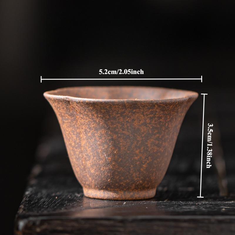 

Креативная Мастер-чашка из Старой Скальной Глины, Керамическая Чайная Чашка, Китайская Чайная Посуда для Кунг-фу, Чайная Пиала, Посуда для Напитков, Ретро Маленькие Дегустационные Кружки, Бытовая