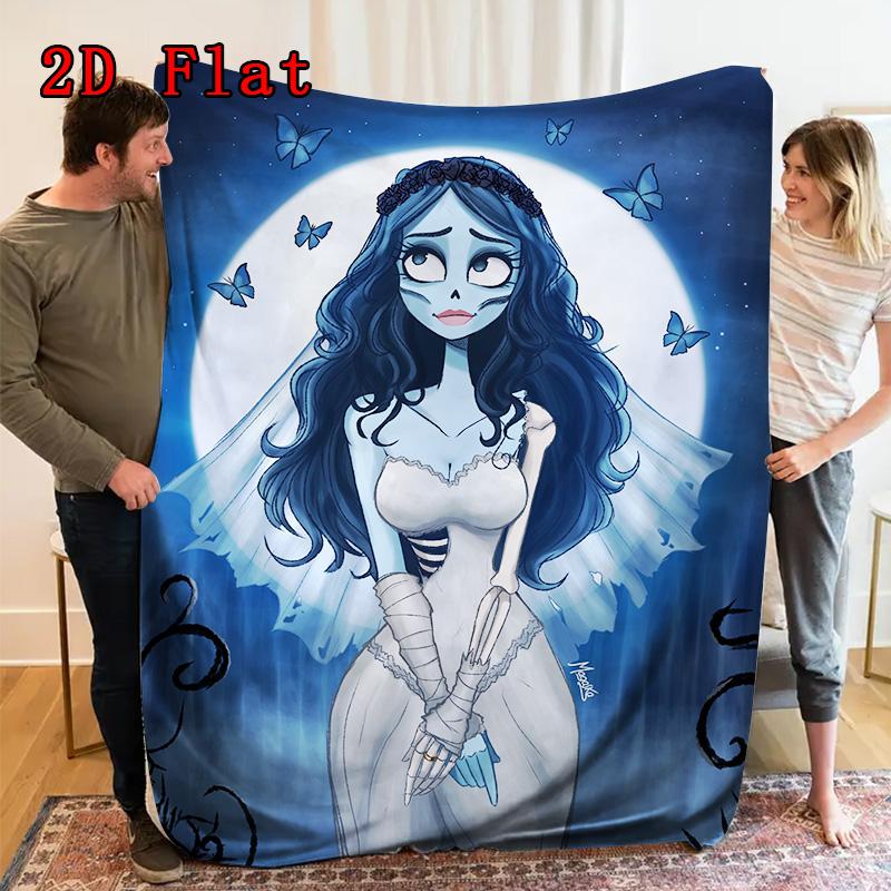 Corpse bride 2D Flat Pattern Flannel Blanket High quality All Seasons Warmth and Comfort Perfect for Christmas Gifts.NMT0928041