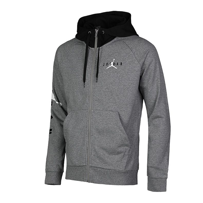 Jordan Air Jumpman Lightweight Graphic Fleece Zip-Up Color Block Hoodie Jacket Men jackets AR4736-091