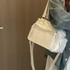 JK Borsa a Tracolla con Tasca Trasparente Stile Preppy Bambola di Cotone Ita Bag Quadrata Itabag Borsa per Piccoli Oggetti