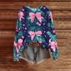 Ladies' Fashionable Printing Casual Hooded Long Sleeved Sweatshirt