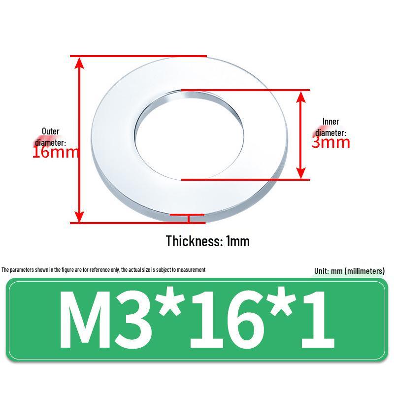 Extra Large Galvanized Metal Flat Washer (Sizes M1.6-M14)