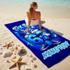 1PC Custom Name "Six Seven Blue Mascot" Beach Towel Highly Absorbent And Sand-Resistant Towel for Swimming, Pool, Yoga, And Travel Lightweight