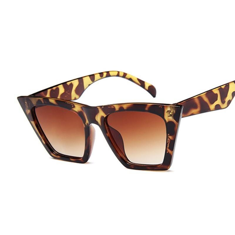 Female Vintage Sunglasses Woman Fashion Cat Eye Luxury Sun Glasses Classic Shopping Lady Black  Uv400