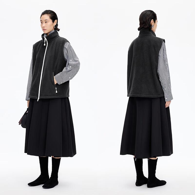 JNBY 2025 Winter Loose Fit Stand Collar Vest