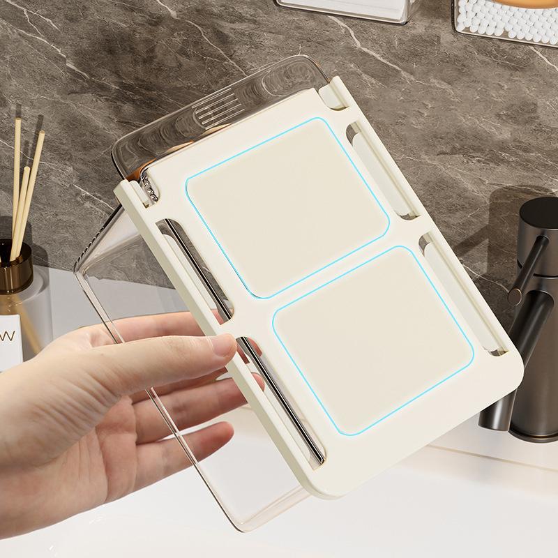 Transparent Bathroom Cotton Stick Makeup Cotton Bathroom Pull-Out Storage Drawer Style Storage Box Under The Mirror Cabinet