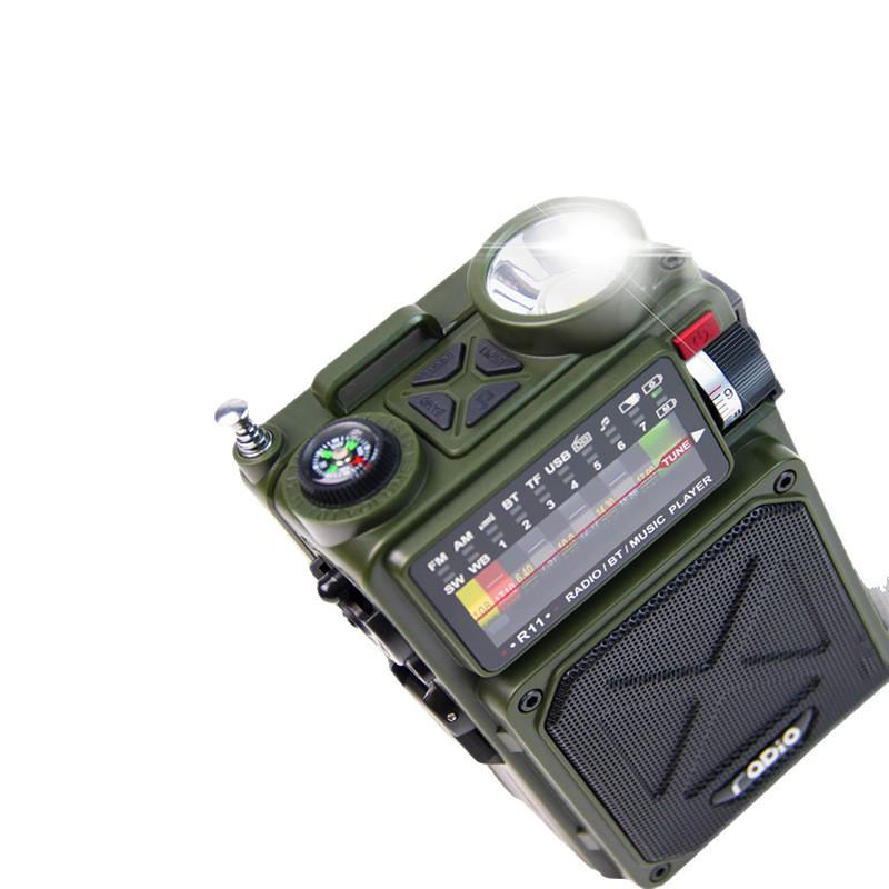 Emergency Solar Hand-Crank Radio and Flashlight for Disaster Preparedness