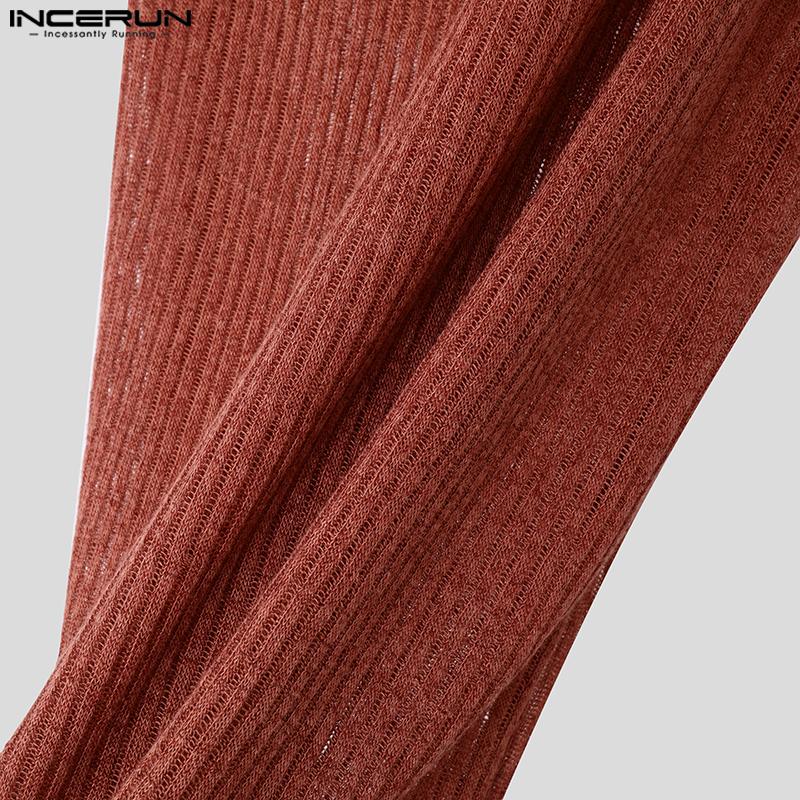 INCERUN Ärmelloses Sommer-Tanktop mit gerippten Trägern und halbtransparentem Design für Herren