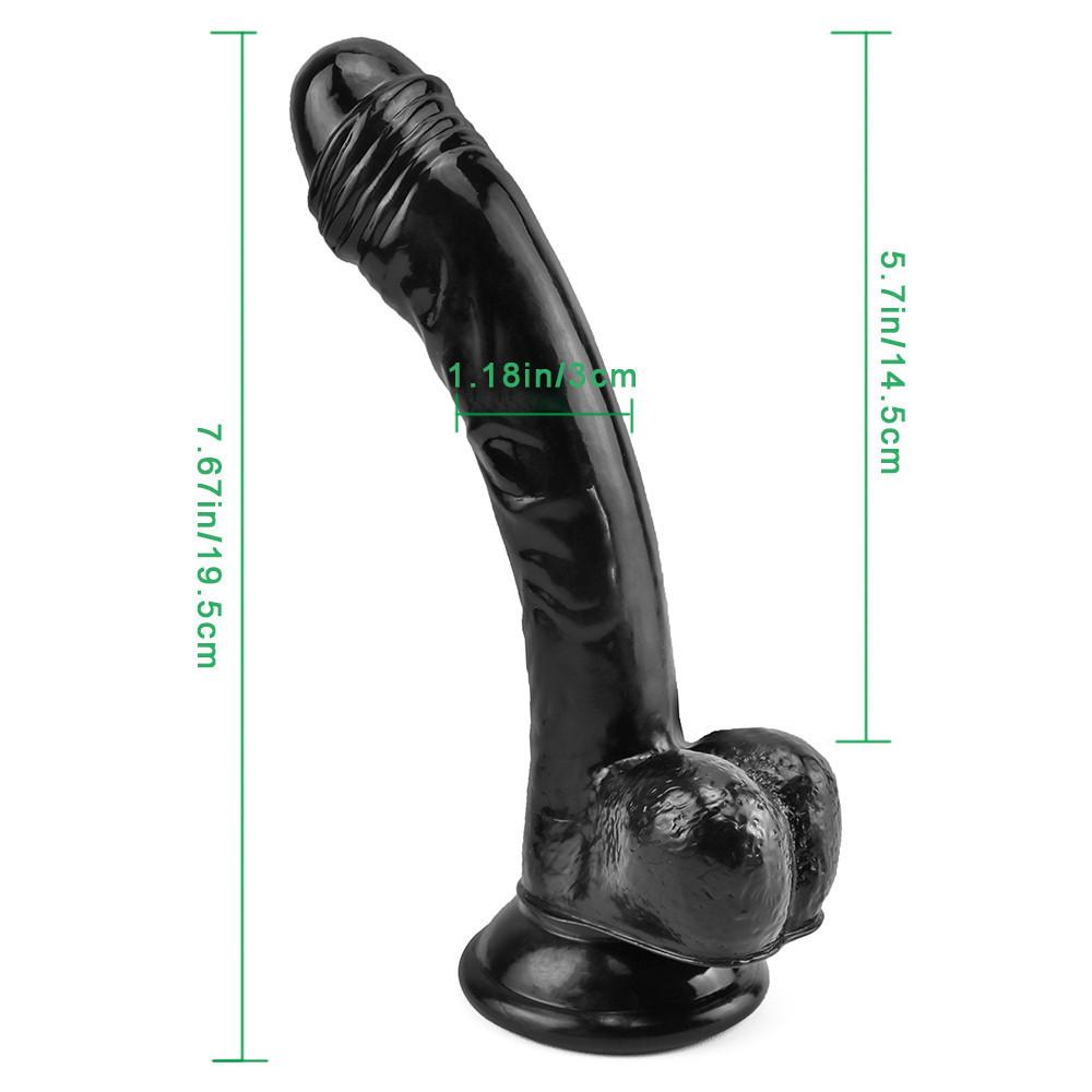 Dildo realist purtabil negru Penis realist convenabil Utilizare în siguranță Jucărie realistă pentru penis PVC rezistent la apă Jucărie vibrator cu ventuză