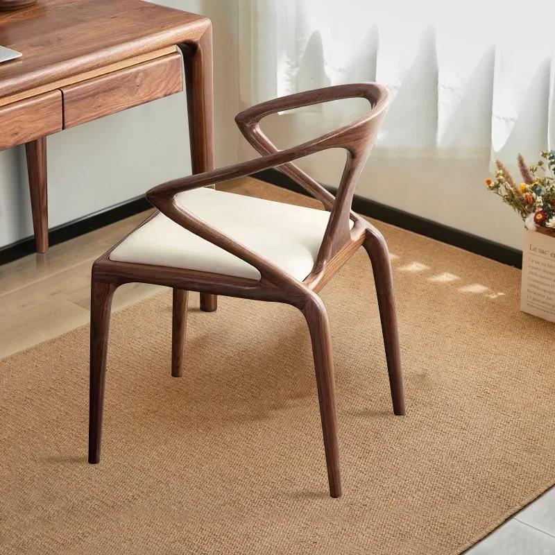 Wood Furniture Chair Indoor Living Room Chaises Lounge Chair Dining Chairs Chaise