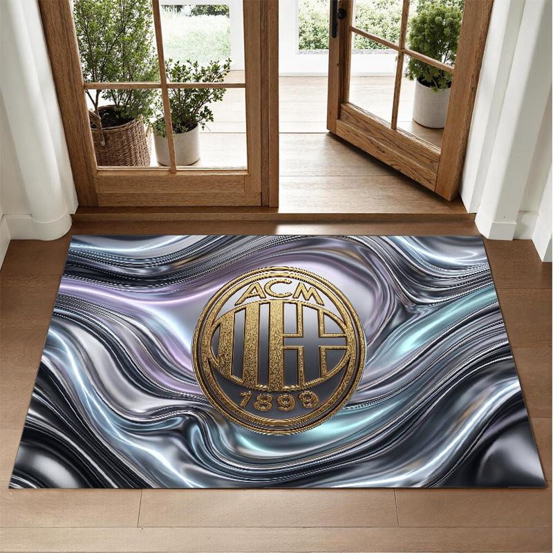 AC Milan Design Crystal Velvet Rug Soft Decorative Mat for Bedroom Entrance