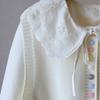 Spring 2025 Korean Style Women's Peter Pan Collar Blouse + Knit Vest Set
